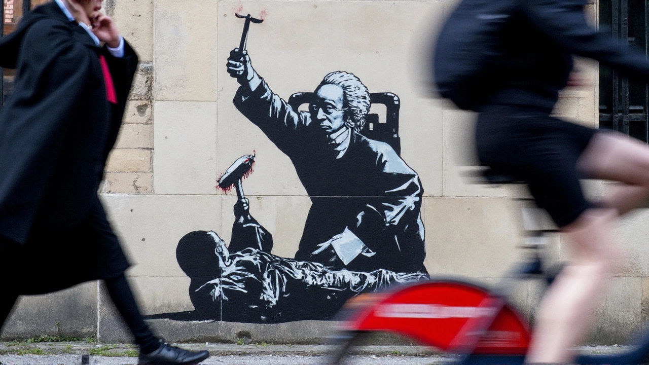 Banksy Mural at Royal Courts of Justice Removed Within Hours Amid Palestine Action Crackdown